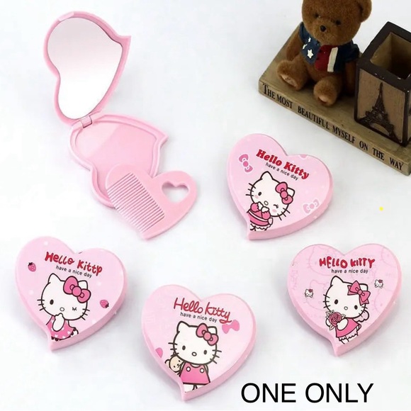 Hello Kitty Heart Shaped Mirror and Comb Combo - Picture 4 of 8